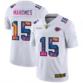 Kansas City Chiefs Tröjor Patrick Mahomes 15 Nike 2020 Flerfärgad Vit - Herr